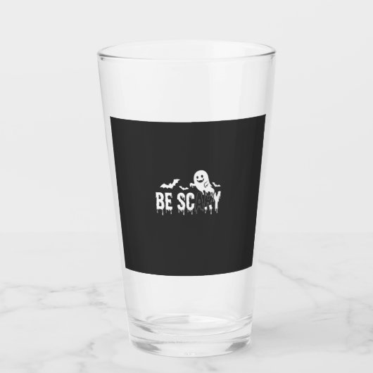 Wees eng Halloween Geest Vleermuis Ontwerp_1 Glas (Voorkant)