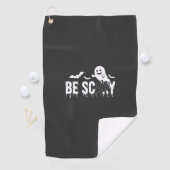 Wees eng Halloween Geest Vleermuis Ontwerp_1 Golfhanddoek (Insitu)