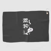 Wees eng Halloween Geest Vleermuis Ontwerp_1 Golfhanddoek (Horizontaal)