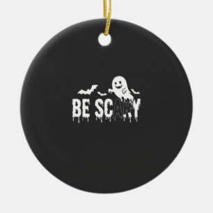 Wees eng Halloween Geest Vleermuis Ontwerp_1 Keramisch Ornament