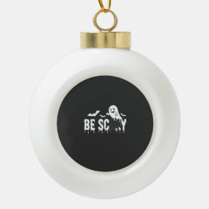 Wees eng Halloween Geest Vleermuis Ontwerp_1 Keramische Bal Ornament
