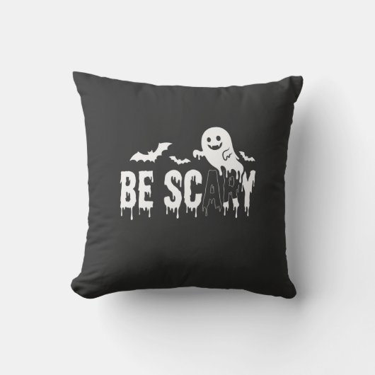 Wees eng Halloween Geest Vleermuis Ontwerp_1 Kussen (Voorkant)