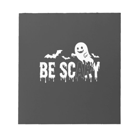 Wees eng Halloween Geest Vleermuis Ontwerp_1 Notitieblok (Voorkant)