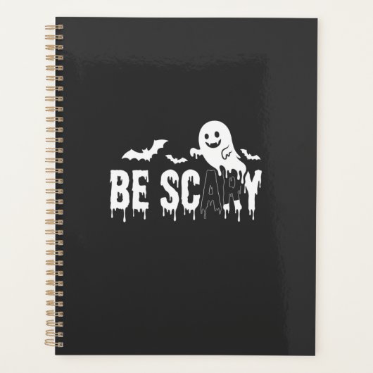 Wees eng Halloween Geest Vleermuis Ontwerp_1 Planner (Voorkant)