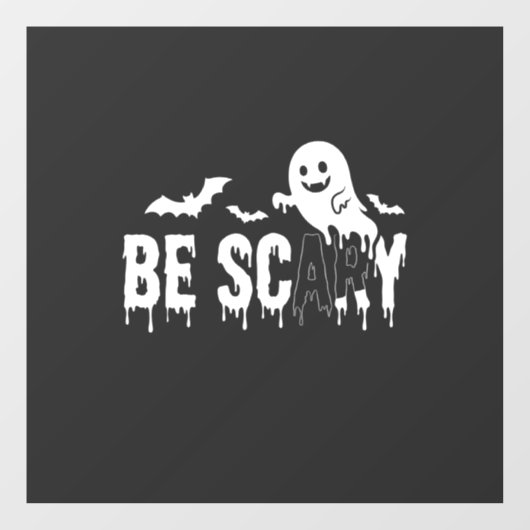 Wees eng Halloween Geest Vleermuis Ontwerp_1 Raamsticker (Vel)
