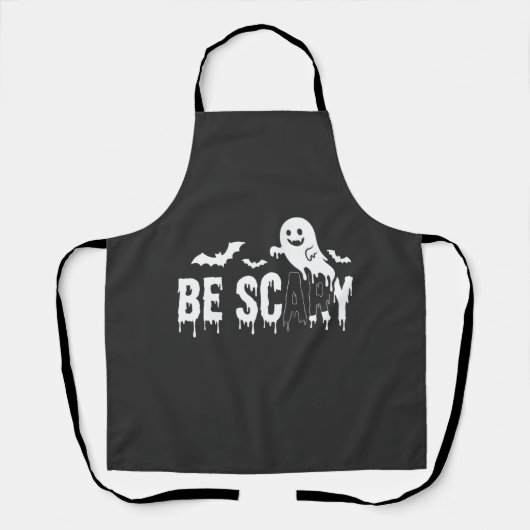 Wees eng Halloween Geest Vleermuis Ontwerp_1 Schort (Voorkant)