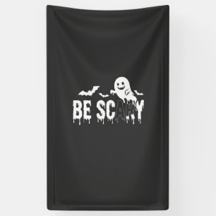 Wees eng Halloween Geest Vleermuis Ontwerp_1 Spandoek