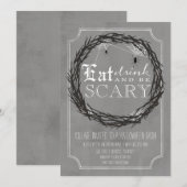 Wees eng Halloween party uitnodigen Kaart (Voorkant / Achterkant)