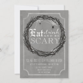 Wees eng Halloween party uitnodigen Kaart