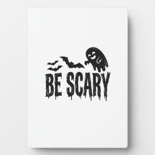 Wees eng vintage vleermuis Halloween shirt ontwerp Fotoplaat