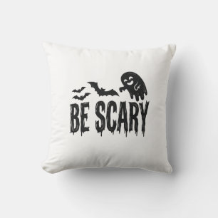 Wees eng vintage vleermuis Halloween shirt ontwerp Kussen