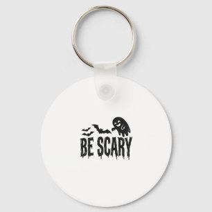 Wees eng vintage vleermuis Halloween shirt ontwerp Sleutelhanger