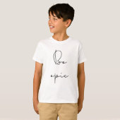 Wees episch zwart lettertype kinder t-shirt (Voorkant volledig)