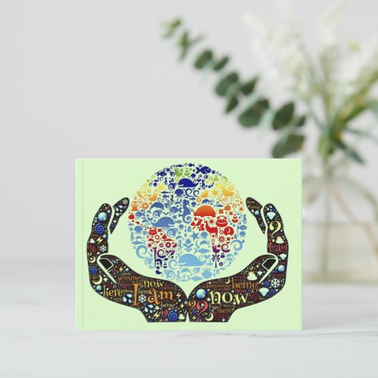 Wees er eentje met de aarde briefkaart (Staand voorkant)