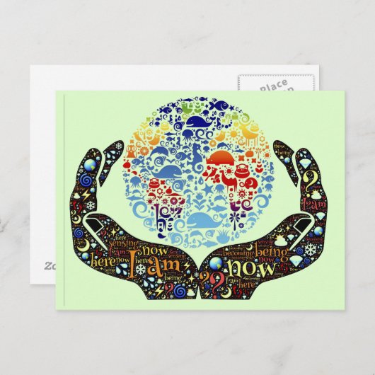 Wees er eentje met de aarde briefkaart (Voorkant / Achterkant)