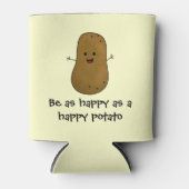 Wees even gelukkig als een gelukkige aardappel blikjeskoeler (Voorkant)