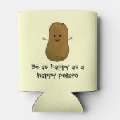 Wees even gelukkig als een gelukkige aardappel blikjeskoeler (Achterkant)