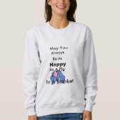 Wees even gelukkig als varkensvlees in een mandje trui (Voorkant)