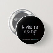 Wees Even Vriendelijk Zwarte Speld Ronde Button 5,7 Cm (Voorkant /achterkant)