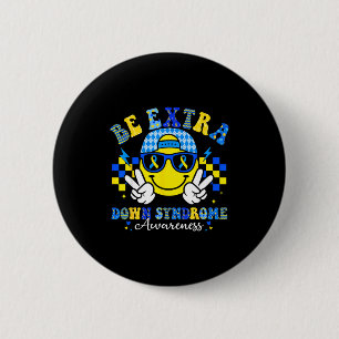 Wees extra downsyndroom bewustzijn glimlach gezich ronde button 5,7 cm