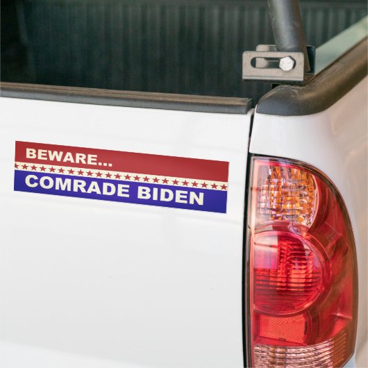 Wees extra voorzichtig met Comrade Biden Bumpersticker (Op Truck)