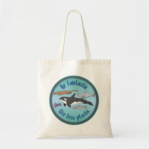 Wees fantastisch, gebruik minder plastic herbruikb tote bag