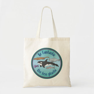 Wees fantastisch, gebruik minder plastic herbruikb tote bag