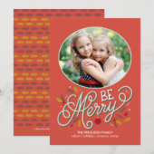 Wees feestelijke fotokaarten feestdagenkaart (Voorkant / Achterkant)