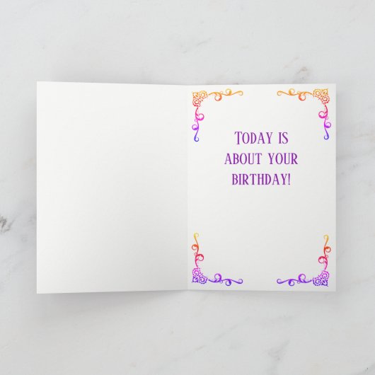 Wees fel, het is je sentimentele verjaardag kaart (Binnen)