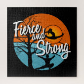 Wees fel, wees sterk vrouwen gymnastiek legpuzzel (Verticaal)