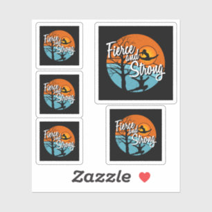 Wees fel, wees sterk vrouwen gymnastiek sticker