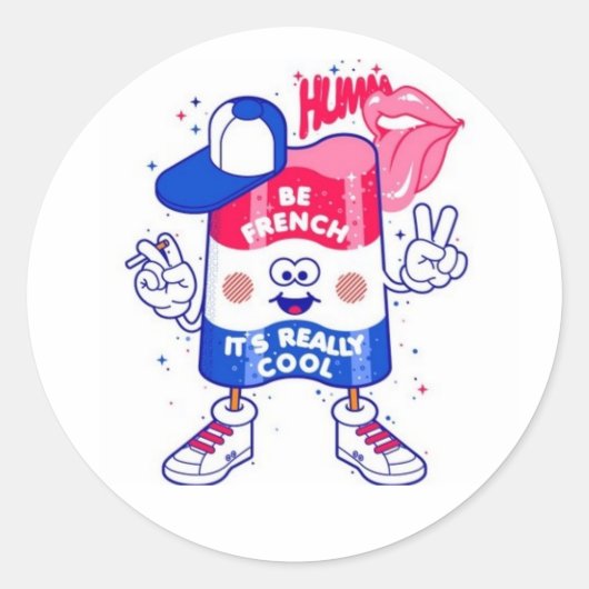 Wees Frans Ronde Sticker (Voorkant)