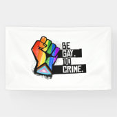 Wees Gay Do Crime Spandoek (Horizontaal)