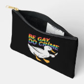 Wees Gay Doe Misdaad Grappige Gans Regenboog Pride Etui (Open)