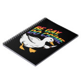 Wees Gay Doe Misdaad Grappige Gans Regenboog Pride Notitieboek (Linkerzijde)