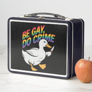 Wees Gay Doe Misdaad Grappige Gans Regenboog Trots