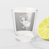 Wees Gay Doe Misdaad Grappige Gans Regenboog Trots Shot Glas (Achterkant)