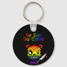 Wees Gay Doe Misdaad LGBTQ+ Pride Beer Sleutelhanger