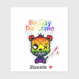 Wees Gay Doe Misdaad LGBTQ+ Pride Beer Sticker