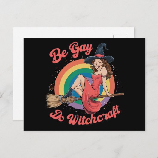Wees Gay Doe Witchcraft Gay Pride Heks Halloween Briefkaart (Voorkant / Achterkant)