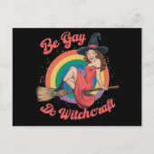 Wees Gay Doe Witchcraft Gay Pride Heks Halloween Briefkaart (Voorkant)