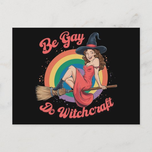 Wees Gay Doe Witchcraft Gay Pride Heks Halloween Briefkaart (Voorkant)