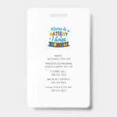 Wees geduld als ik een aangepast autisme heb badge (Achterkant)