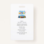 Wees geduld als ik een aangepast autisme heb badge (Achterkant)