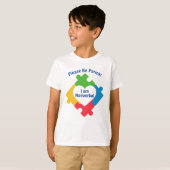 Wees geduld, ik ben non-verbaal Cute Autism Kinder T-shirt (Voorkant volledig)