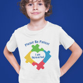 Wees geduld, ik ben non-verbaal Cute Autism Kinder T-shirt
