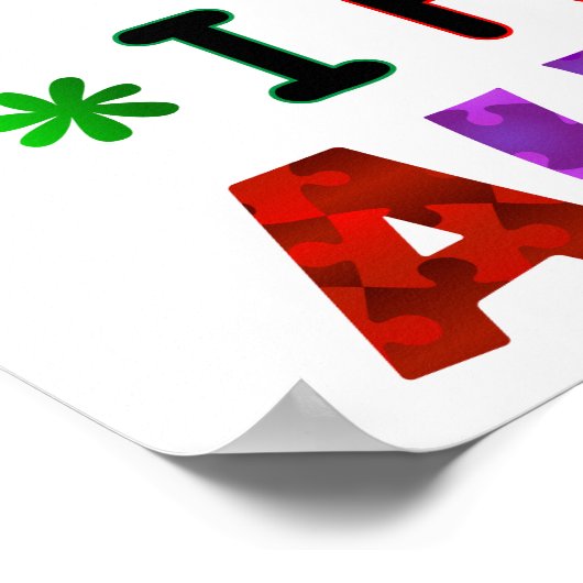 Wees geduldig als ik autisme heb poster (Hoek)