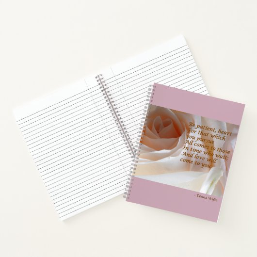 Wees geduldig hart - Rozen Notitieboek (Binnen)