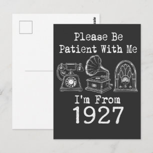 Wees Geduldig Ik Ben Uit 1927 Vintage Verjaardag Briefkaart
