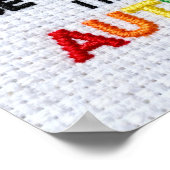 Wees geduldig, ik heb autisme | geborduurd tekstsi poster (Hoek)